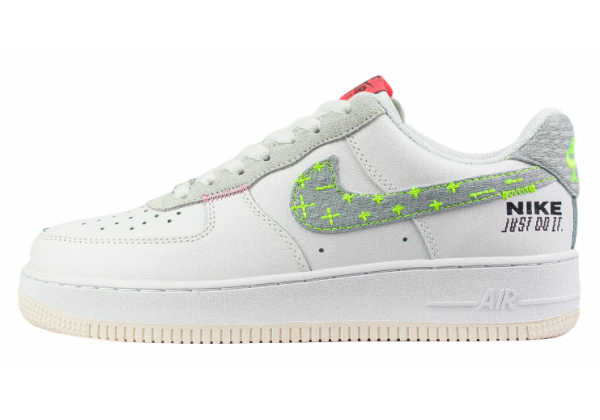 Nike Air Force 1 Low White Neon Stitch