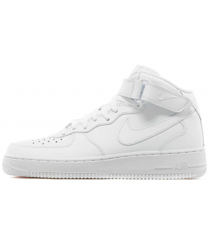 Nike Air Force 1 Mid All White белые