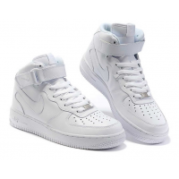 Nike Air Force 1 Mid All White белые
