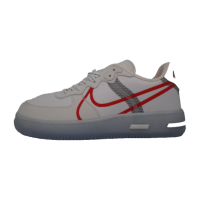 Кроссовки Nike Air Force белые с красным лого
