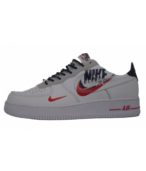 Кроссовки Nike Air Force белые с логотипом